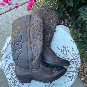 JustFab tall cowboy boots